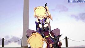 i watch amber and fischl get creampied in genshin hentai