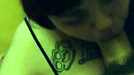 Bbw slut daughter gags on deepthroat with choking and spitting.