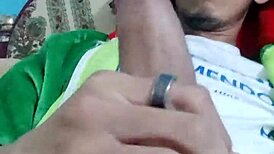 Young tattooed twink slaps his good cock while masturbating in dirty solo scene