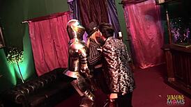 blonde girls with big tits take turns riding and sucking hard cock