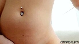 Blonde punk teen fights for affection in a threesome