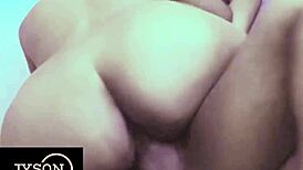 Big ass amateur rides cock in slow motion close-up