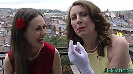 Amateur brit milf in old and young threeway