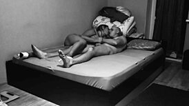 caught my curvy blonde mother-in-law in bed, what a surprise!