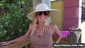 Why is the milf hunter diving into that teen's pussy?