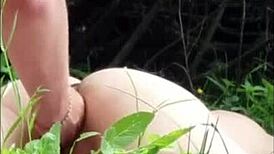 hot pussy fisting compilation with european babe stretching outdoors