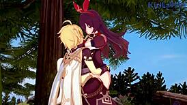 i watch amber and fischl get creampied in genshin hentai