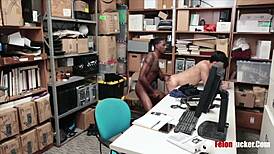 Black police officer catches himself on a hot thief in a rough encounter.