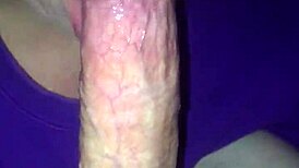 Sloppy deepthroat blowjob on big cock!