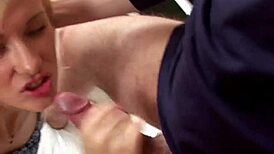 Teen Virgin Davia Belonozko, Russian Slut, Shows Smooth Pussy in Petite Blowjob Scene