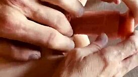 double pleasure with blowjob and dildo