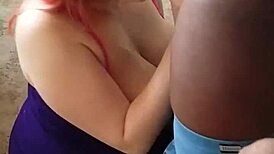 Hot wife sucks big black cock