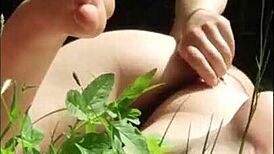 hot pussy fisting compilation with european babe stretching outdoors