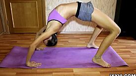 Beautiful Teen Ananta Shakti Does Nude Yoga, Showing Long Legs and Feet