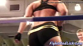 Faketit European Babes Wrestling Hard, Catfighting With Tattoos And Big Tits.