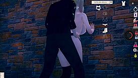 blonde big tits jk gives blowjob in 3d hentai