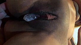 girlfriend milking a new cock with creampie