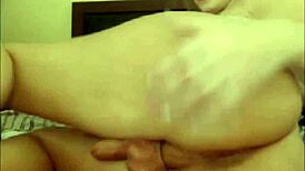 Transsexual shemale intensely fingers her ass on cam