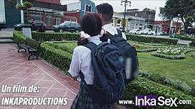 18-year-old stepdaughter suffers as busty stepmom fucks her boyfriends