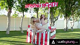 MY ASS GOT EATEN DURING KISSING BOOTH THEN I HARD FUCKED THE BABE