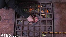 Hardcore sadomasochism unfolds with rough oral surprises