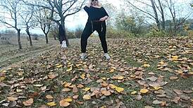 Milf receives hot big tits public massage.