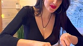 Hot Wife Cheating on Husband During Restaurant Date Night