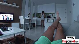 omg, massaging my boyfriends cock with oil is so hot, i cant even... cute thai girl here