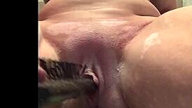 Lockdown Saturday Masturbating in the Shower with Toys on Tits and Pussy