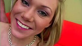 samantha sinn sucking two cocks with licking and ball play, pov blowjob leading to facial cumshot!