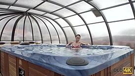 How much cum can Angie Moon take in her mouth?