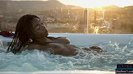 Ebony mimi desuka rips clothes naked in pool 😘