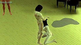 Intense Orgy in The Sims Cartoon
