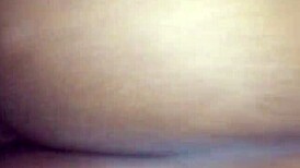 Black amateurs bent over in intense doggystyle action at home