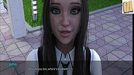 wvm 51 rachael looks hot in her swimsuit, big tits and ass on display in this anime cartoon