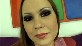 teen gets screwed deep and hard in missionary position, teasing with lingerie