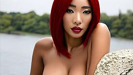 collection of sexy redhead lesbians with big tits and pussies in hardcore action