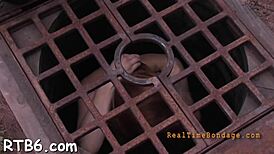 Hardcore sadomasochism unfolds with rough oral surprises