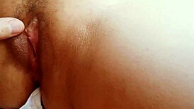 Latina teen with big ass rides dick in reverse cowgirl for creampie