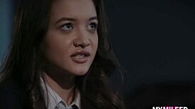 Alex De La Flor and Reagan Foxx share a steamy kissing session.