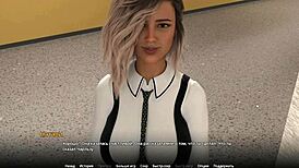 naked black whore kisses in outdoor 3d game with big nipples