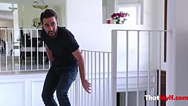 Blonde nerd milf Tiffany Fox dominates stepson’s hard cock