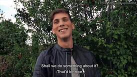 Sexy twink bends over and moans hard! 😈