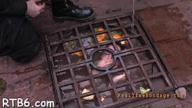 Hardcore sadomasochism unfolds with rough oral surprises