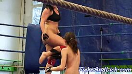 Faketit European Babes Wrestling Hard, Catfighting With Tattoos And Big Tits.