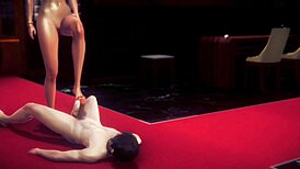 Hentai Uncensored - Nataly Handjob With Cumshot In Her Face And Footjob - Japanese Asian Manga Anime Game Porn