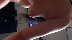 I Love Sitting on My Stepbrother's Huge Cock While Watching TV