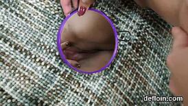 Wow, this pretty cutie opens her juicy pussy and gets deflowered hard! 😍