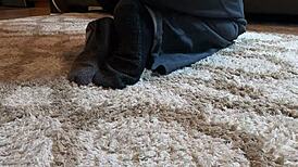 Mandy Mynxx Sucks Cock with Passion on the Couch