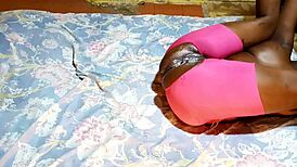 super hot ebony step sister doggystyle cumshot